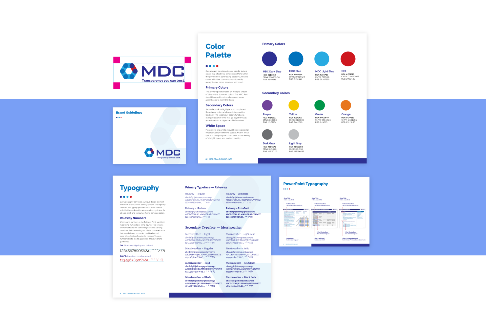 Visual elements of a corporate brand identity system featuring logo design, color palette, and typography guidelines on display for effective brand development.